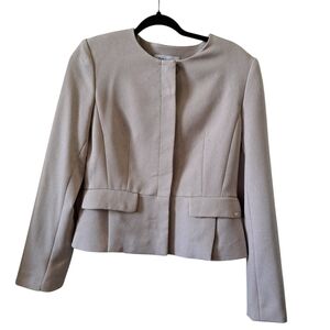 Calvin Klein Light Beige Women's Peplum Blazer Size 6 Professional